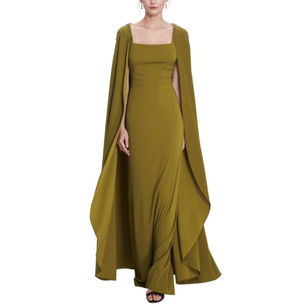 Elegant Olive Green Maxi Dress